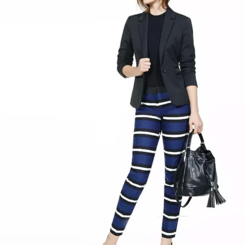 Express Editor Striped Ankle Pants